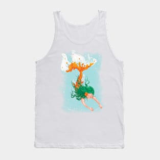 Orange Koi Mermaid Tank Top